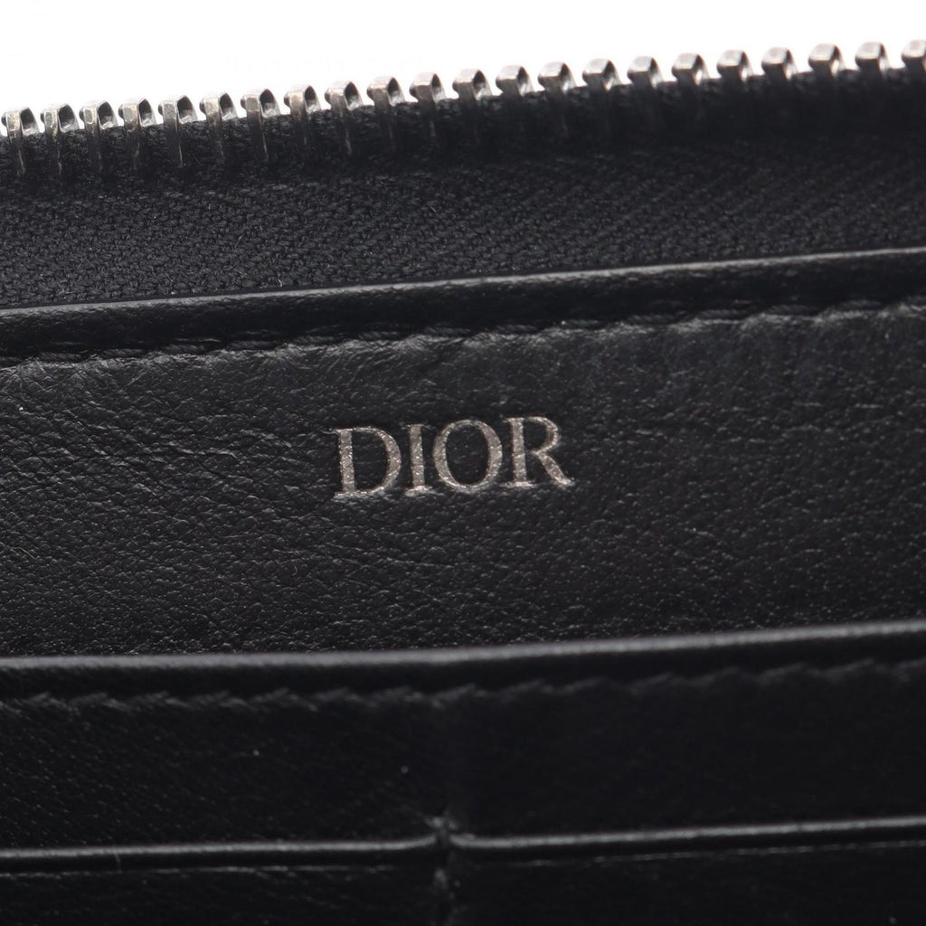 Dior Round Wallet CD Icon Long Zip Black Leather — view 4