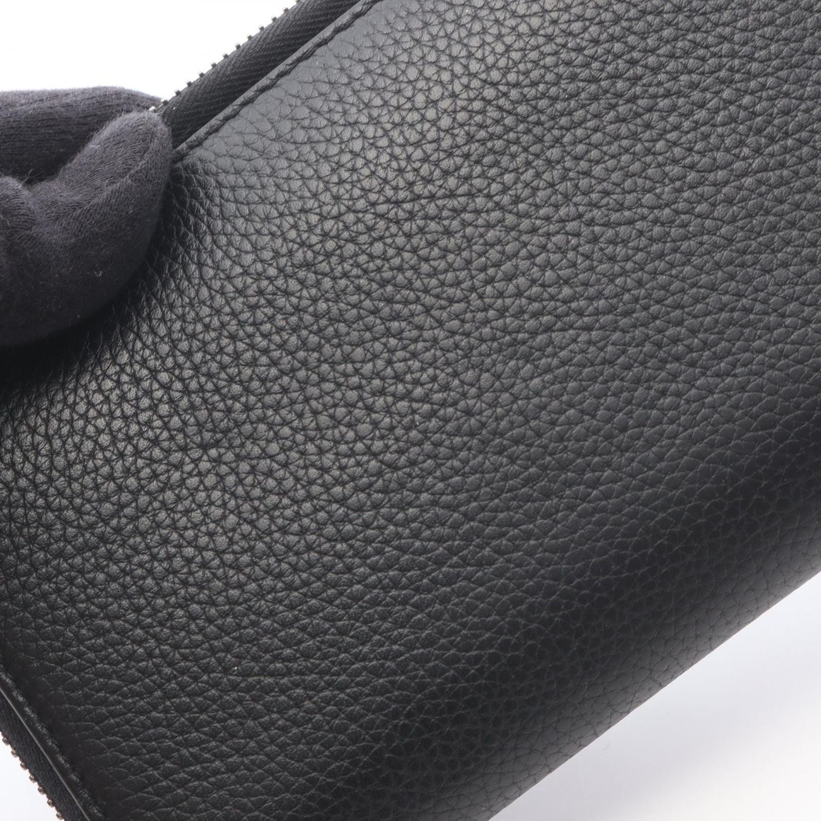 Dior Round Wallet CD Icon Long Zip Black Leather — view 9