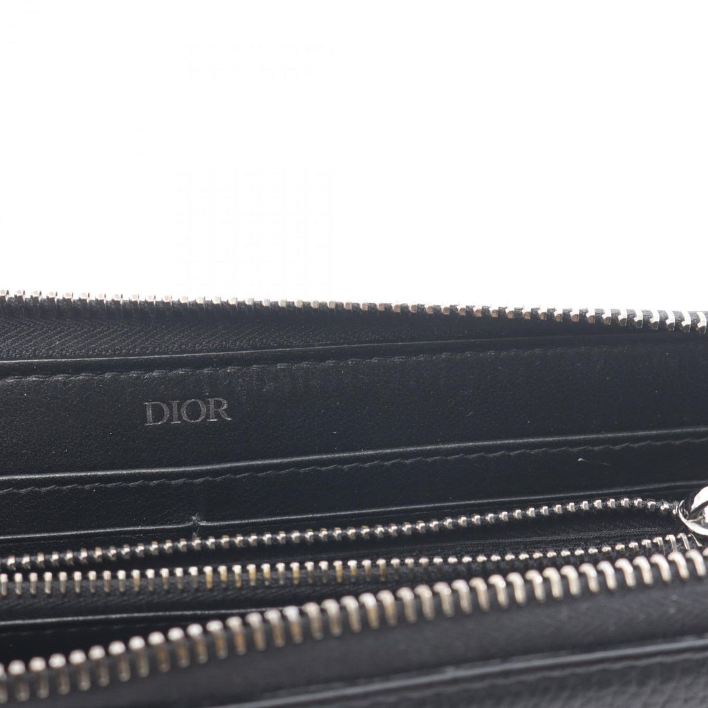 Dior Round Wallet CD Icon Long Zip Black Leather — view 5