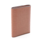 Loewe Trifold Wallet Vertical Small Brown Leather Anagram Repeat — view 2