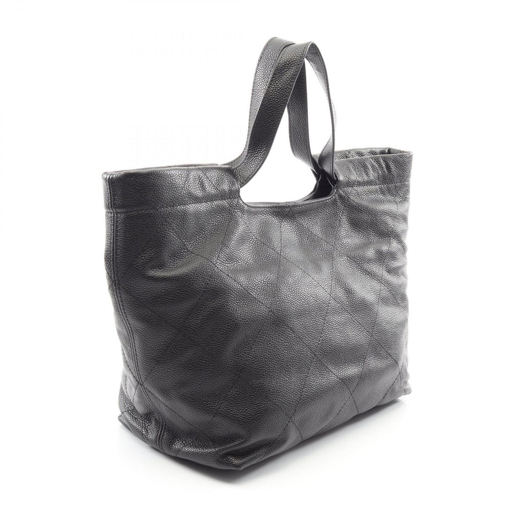 Chanel Tote Quilted Black Caviar Leather — view 2