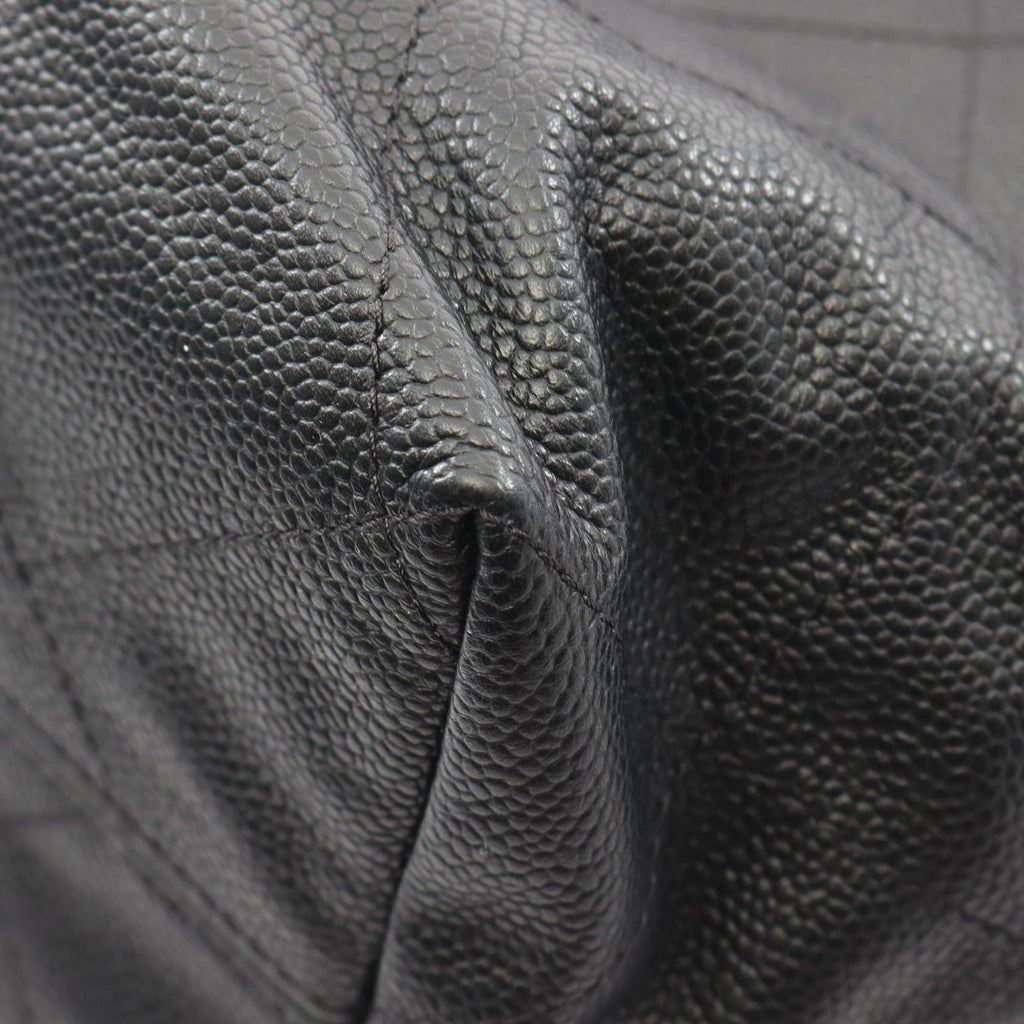 Chanel Tote Quilted Black Caviar Leather — view 6