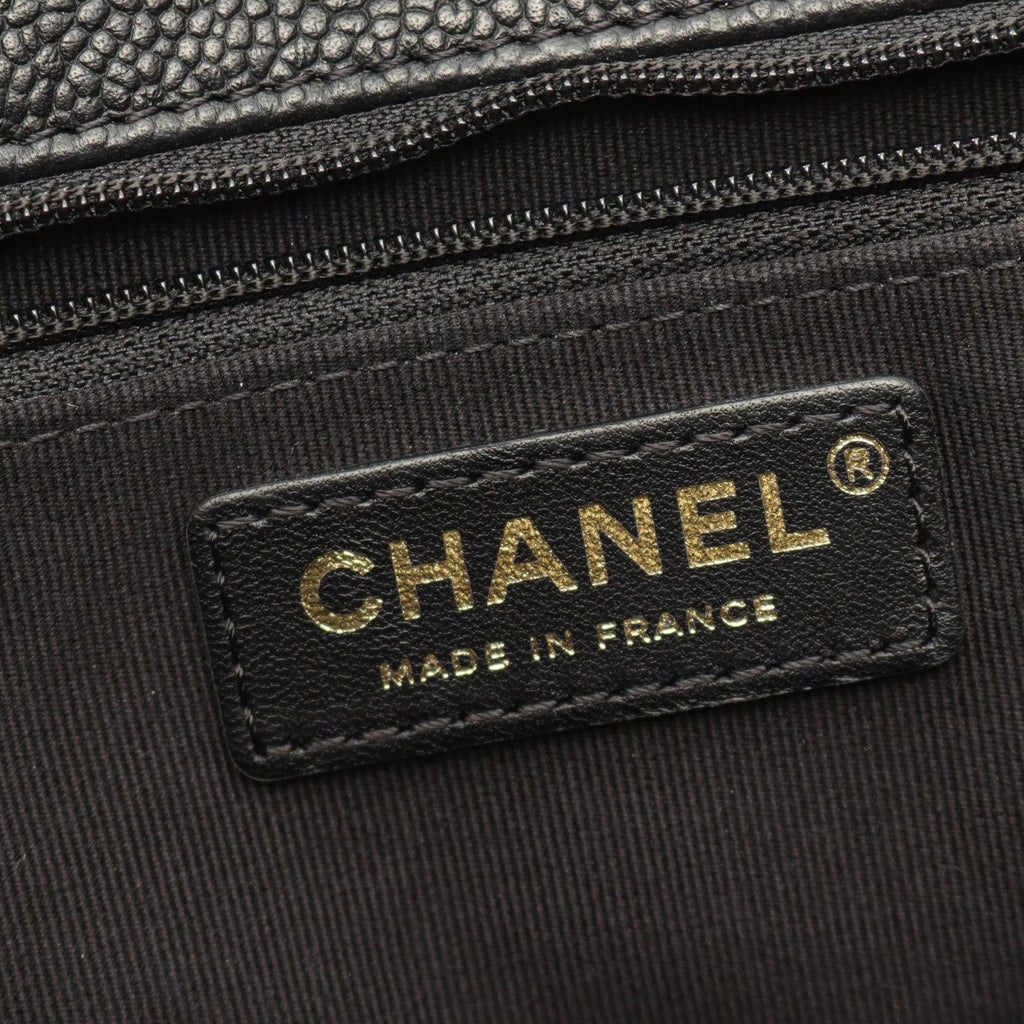 Chanel Tote Quilted Black Caviar Leather — view 4