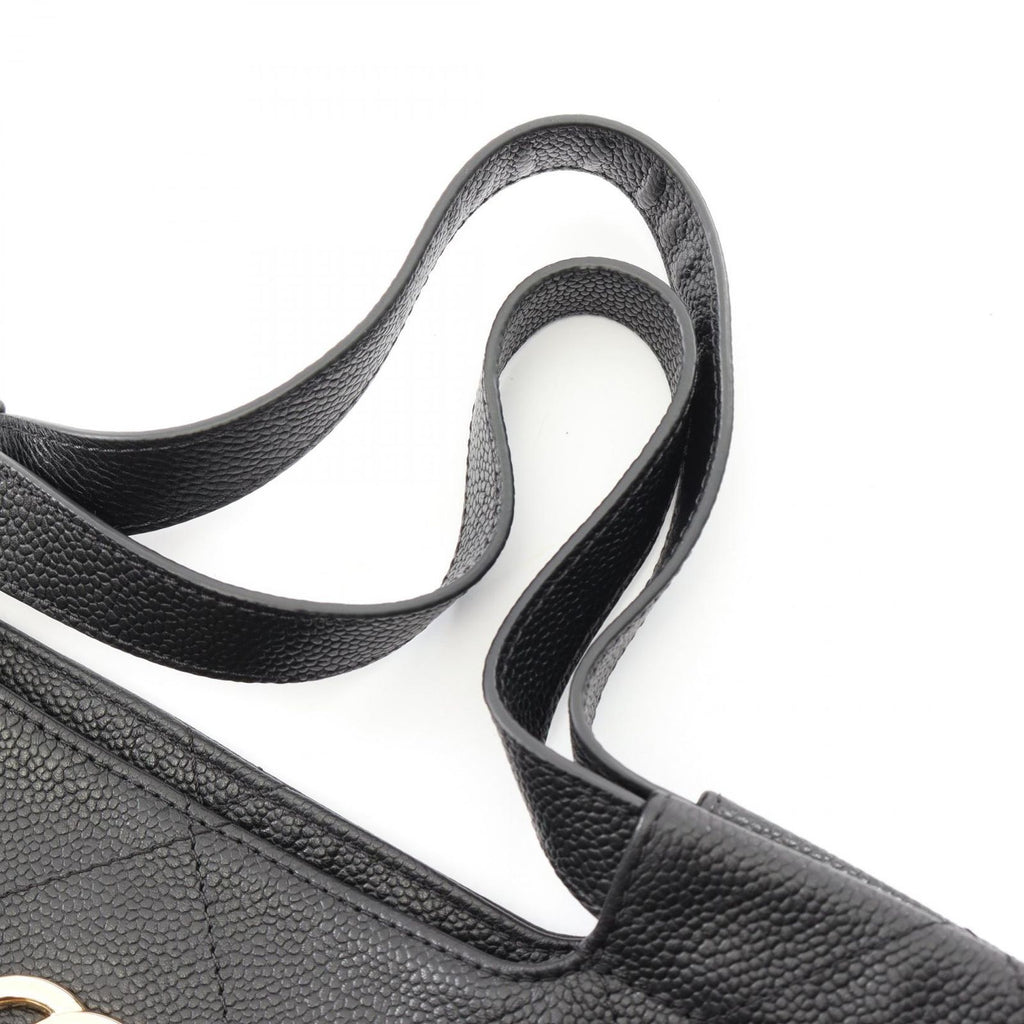 Chanel Tote Quilted Black Caviar Leather — view 7