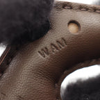 Hermes Charm Buddy Chocolat Etoupe Black Shearling Keychain — view 4