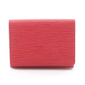 Louis Vuitton Card Case Business Holder Epi Rouge Castien Red Leather