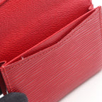 Louis Vuitton Card Case Business Holder Epi Rouge Castien Red Leather — view 8