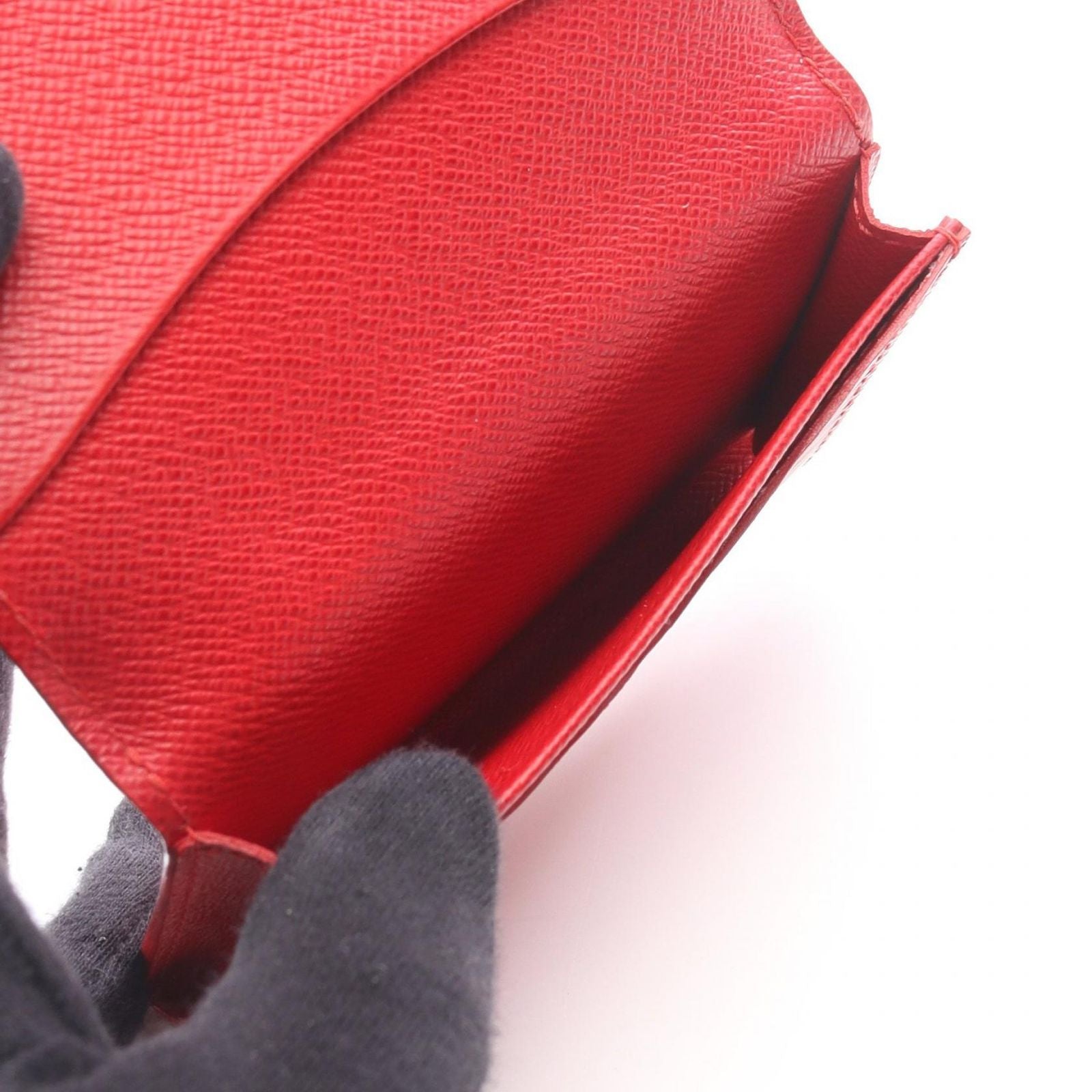 Louis Vuitton Card Case Business Holder Epi Rouge Castien Red Leather — view 3