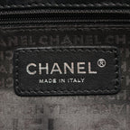 Chanel Shoulder Bag Quilted CC Logo Embossed Black Calf — view 4