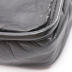Chanel Shoulder Bag Quilted CC Logo Embossed Black Calf — view 8