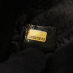 Chanel Shoulder Bag Quilted CC Logo Embossed Black Calf — view 5