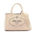 Prada Tote Canapa 2-Way Beige Canvas