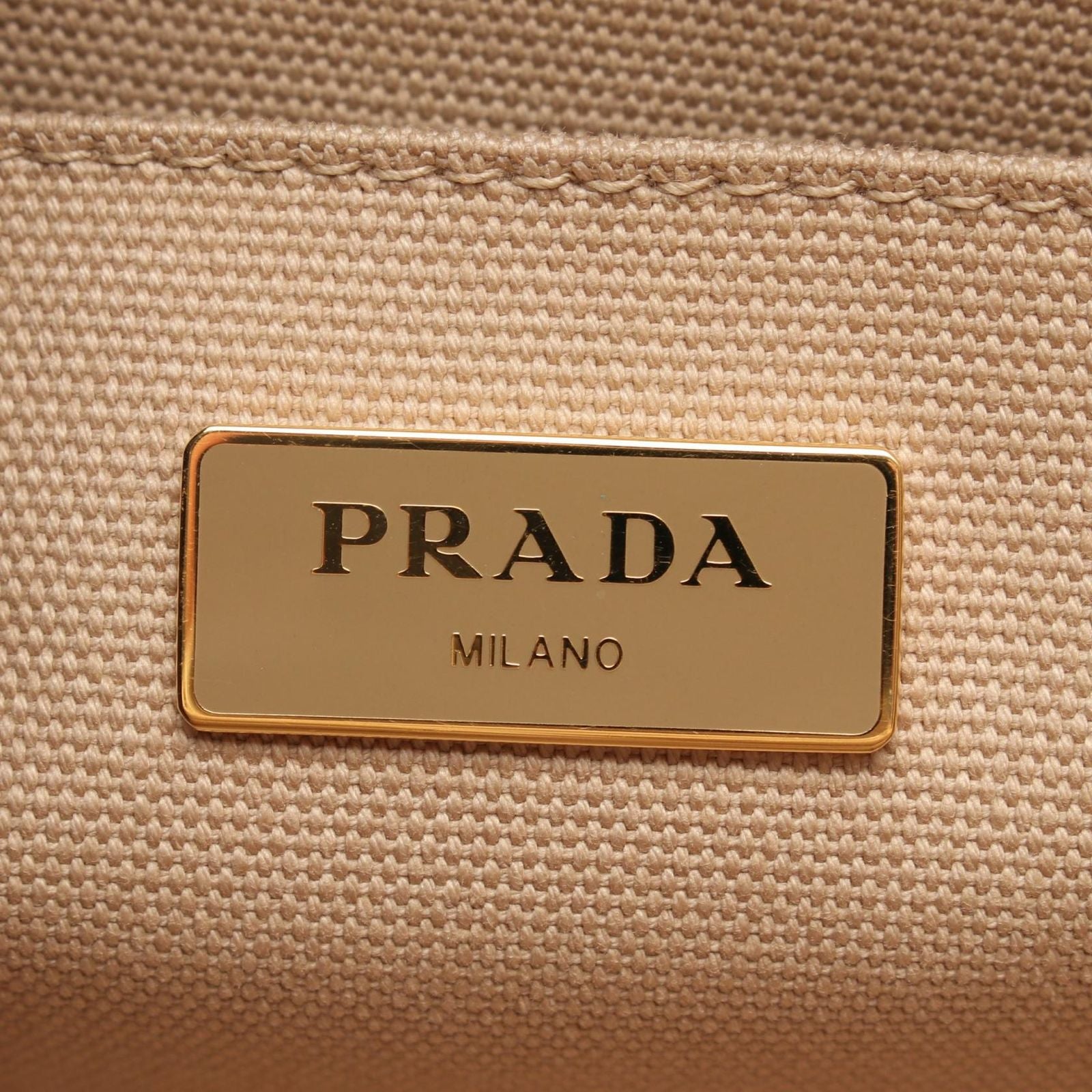 Prada Tote Canapa 2-Way Beige Canvas — view 4