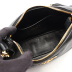 Prada Shoulder Bag Vitello Daino Soft Black Leather — view 3