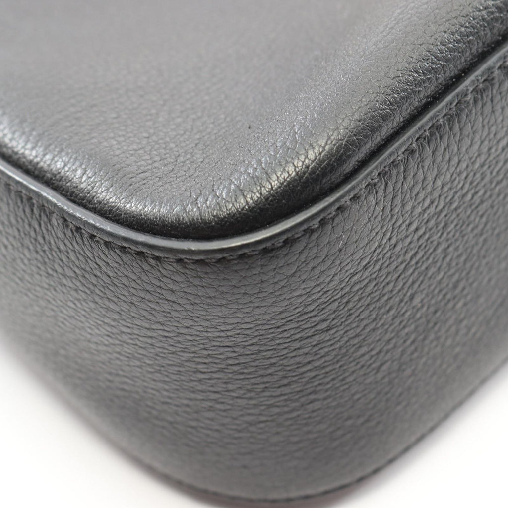 Prada Shoulder Bag Vitello Daino Soft Black Leather — view 5