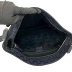 Gucci GG Supreme Logo Pattern Leather Shoulder Bag Cross Navy — view 9