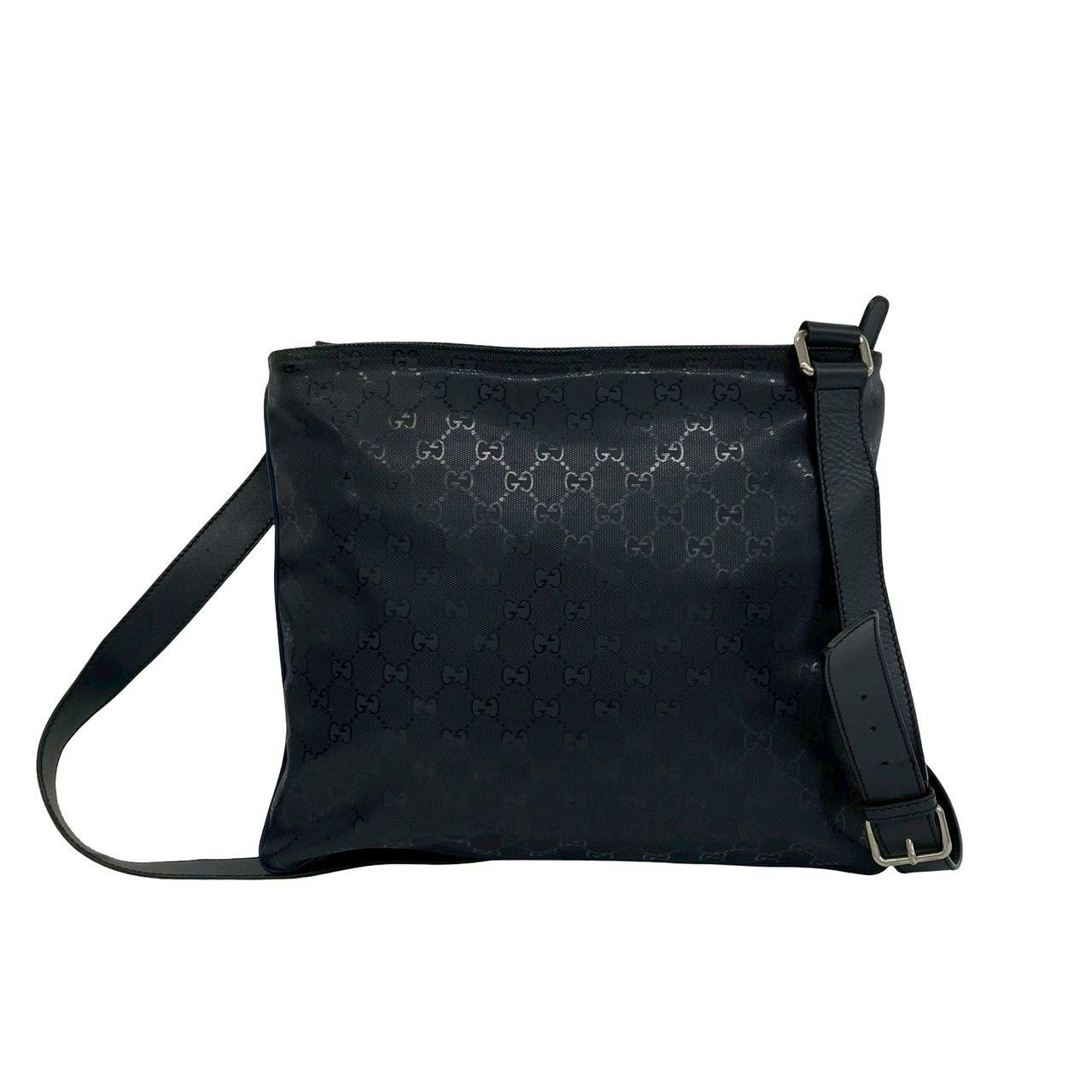 Gucci GG Supreme Logo Pattern Leather Shoulder Bag Cross Navy — view 3