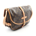 Louis Vuitton Shoulder Bag Saumur Canvas Leather — view 2
