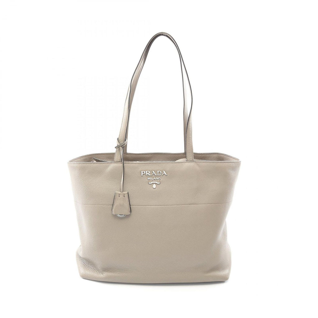 Prada Tote Vitello Phenix Gray Leather