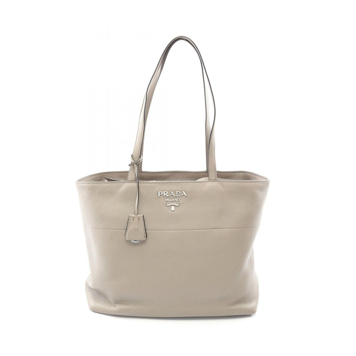 Prada Tote Vitello Phenix Gray Leather