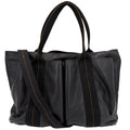 Hermes 2-Way Shoulder Caravan Horizontal Bag Voderma Black Silver