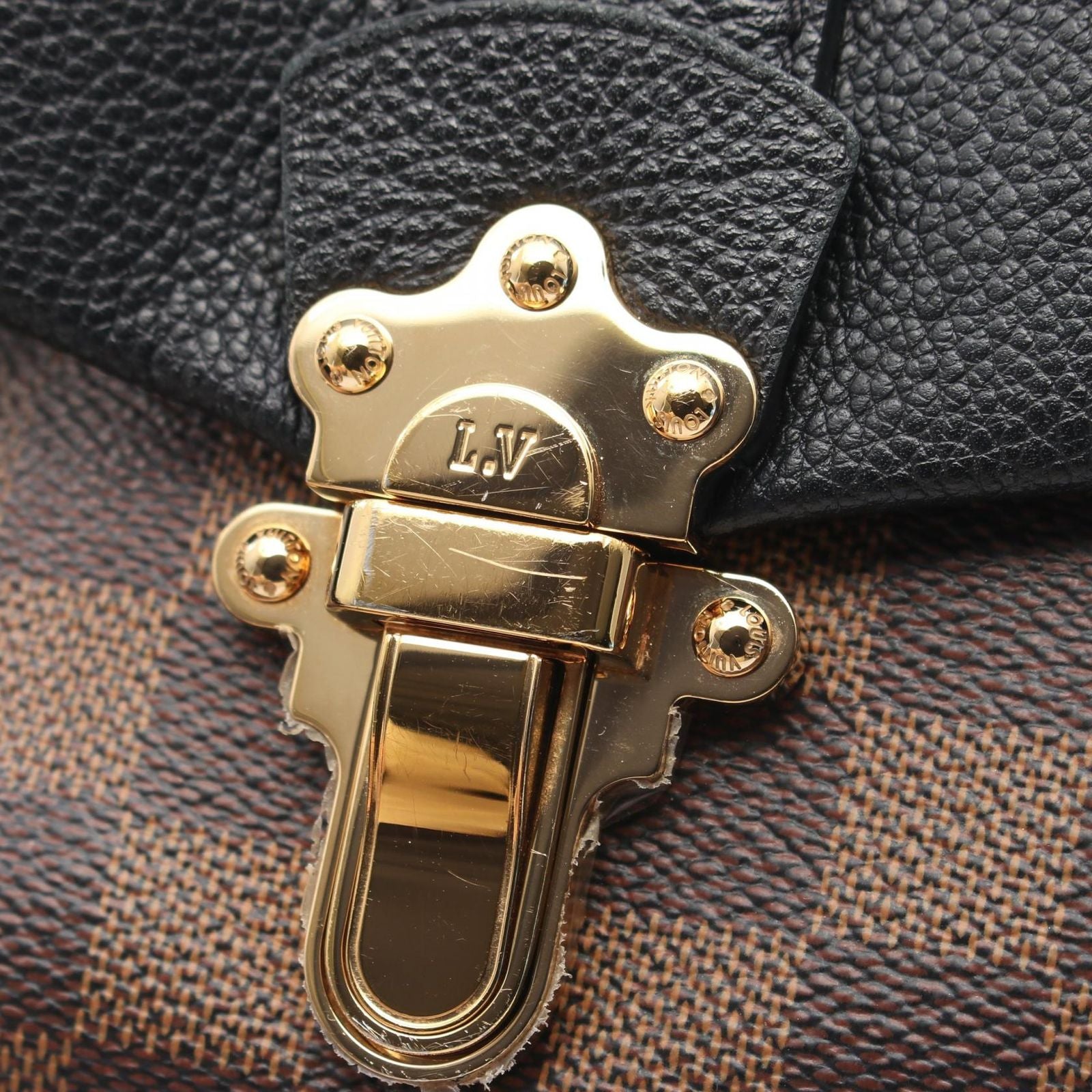 Louis Vuitton Shoulder Bag Clapton Noir Canvas Leather — view 8