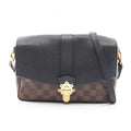 Louis Vuitton Shoulder Bag Clapton Noir Canvas Leather