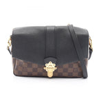 Louis Vuitton Shoulder Bag Clapton Noir Canvas Leather