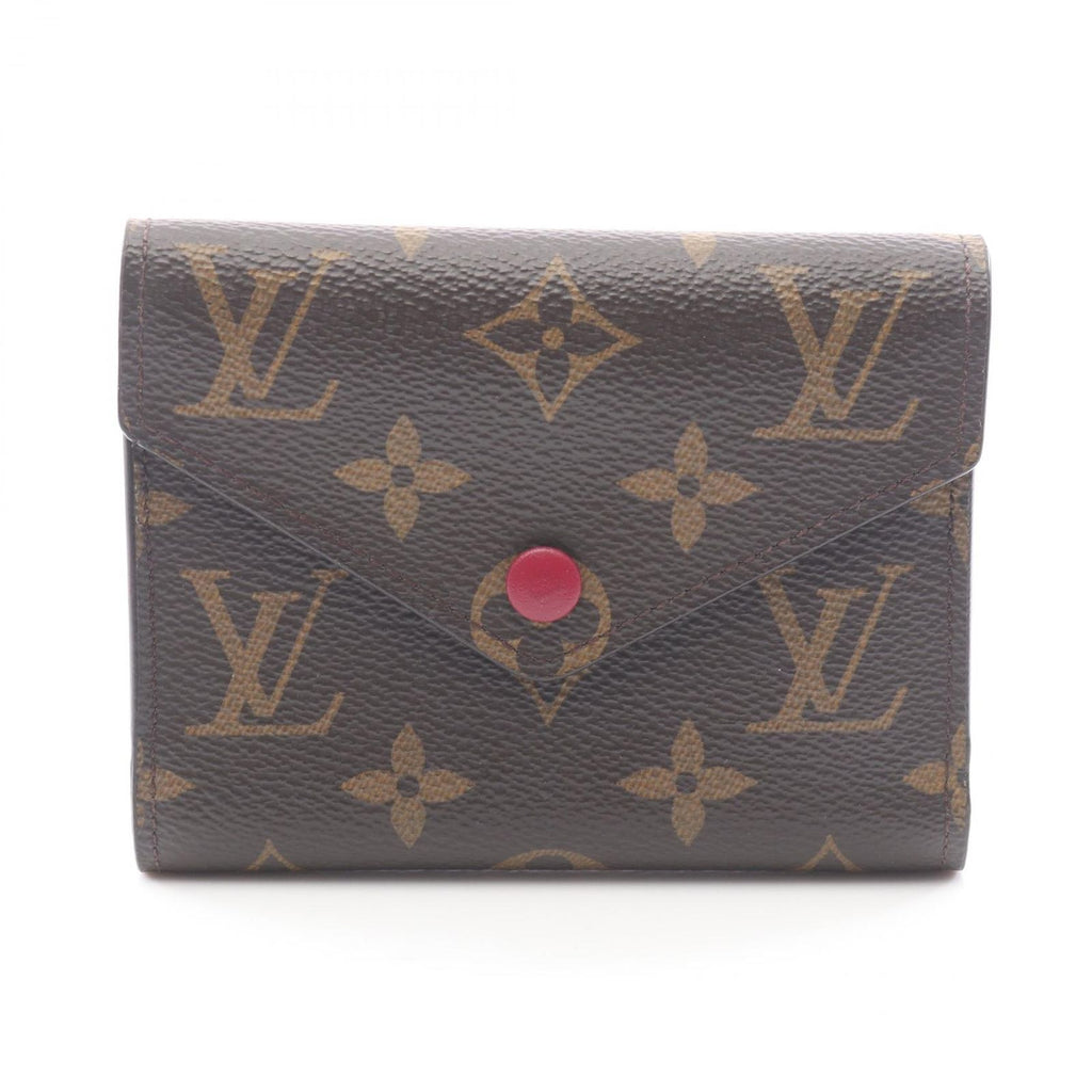 Louis Vuitton Trifold Wallet Portefeuille Victorine Monogram Fuchsia Leather