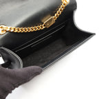 Saint Laurent Paris Shoulder Bag Kate Monogram Black Leather — view 3