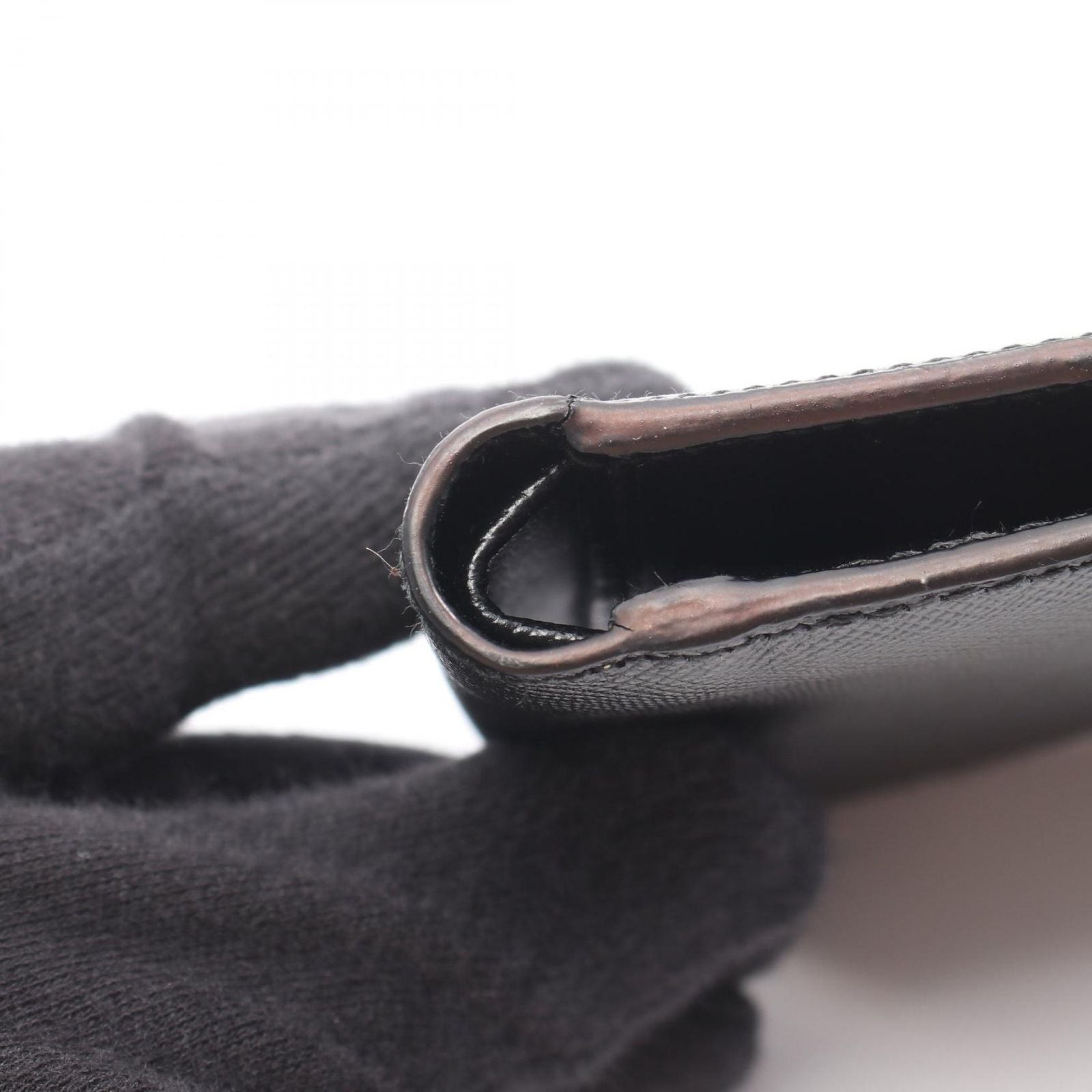 Prada Bifold Wallet Saffiano Corner Black Leather — view 7