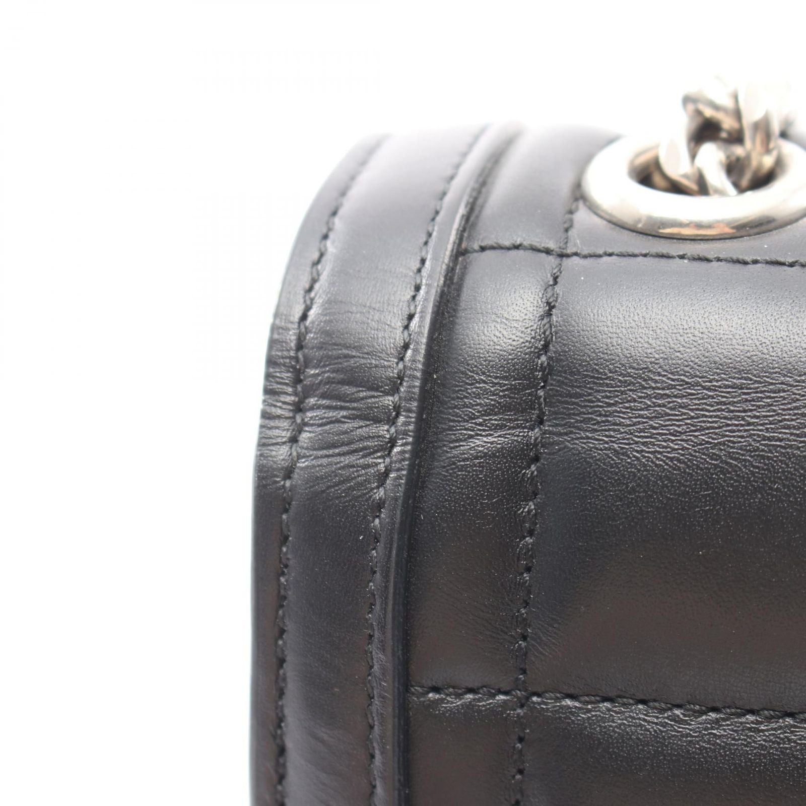 Gucci Shoulder Bag Deco Black Leather Chain — view 9