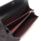 Chanel Bifold Wallet Quilted Black Caviar Leather Long Flap — view 3
