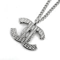 Chanel Necklace CC Logo Silver