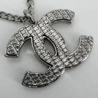 Chanel Necklace CC Logo Silver — view 6