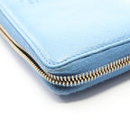 Gucci Round Wallet Bamboo Blue Leather — view 7