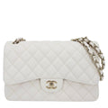 Chanel Shoulder Bag Quilted 30 CC Logo Turnlock Double Flap Bag Chain Caviar