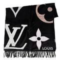Louis Vuitton Scarf Echarpe the Ultimate Shawl Black Cashmere Wool Noir
