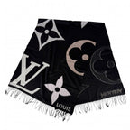 Louis Vuitton Scarf Echarpe the Ultimate Shawl Black Cashmere Wool Noir — view 2