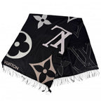 Louis Vuitton Scarf Echarpe the Ultimate Shawl Black Cashmere Wool Noir — view 3