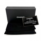 Chanel Coin Case Quilted CC Logo Purse Card Caviar Leather Black Silver — view 8