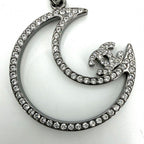 Chanel Necklace Moon Motif CC Logo Adjuster with Star Rhinestone 17k Silver — view 6