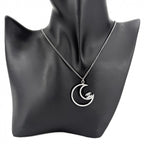 Chanel Necklace Moon Motif CC Logo Adjuster with Star Rhinestone 17k Silver — view 3