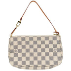 Louis Vuitton Handbag Pochette Accessoires Damier Azur Canvas White Gold — view 2
