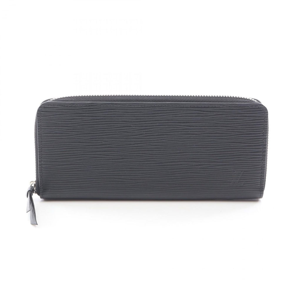 Louis Vuitton Round Wallet Portefeuille Clemence Epi Noir Leather