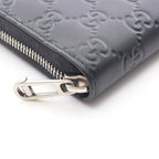 Gucci Round Wallet GG Emblem Black Leather — view 8