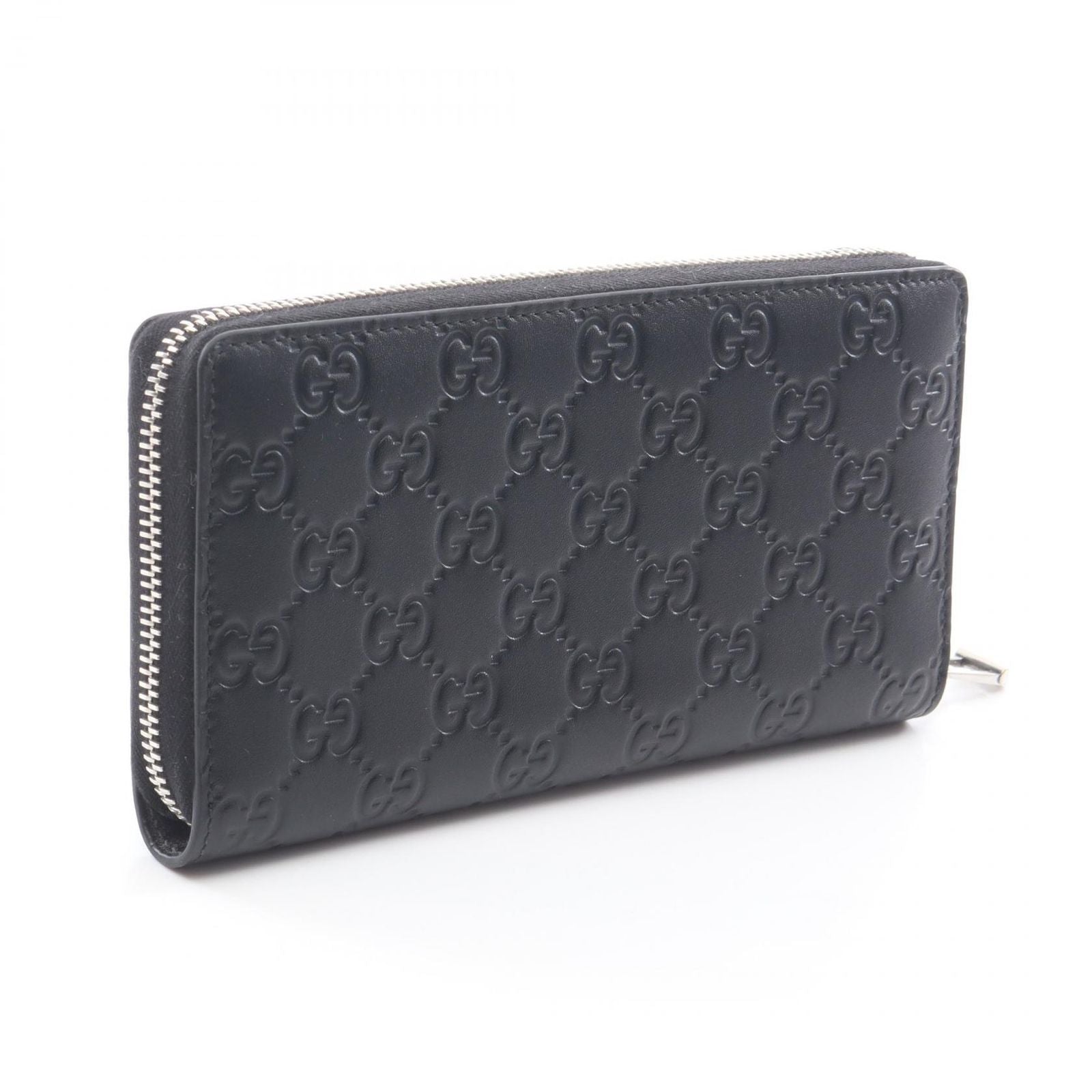 Gucci Round Wallet GG Emblem Black Leather — view 2
