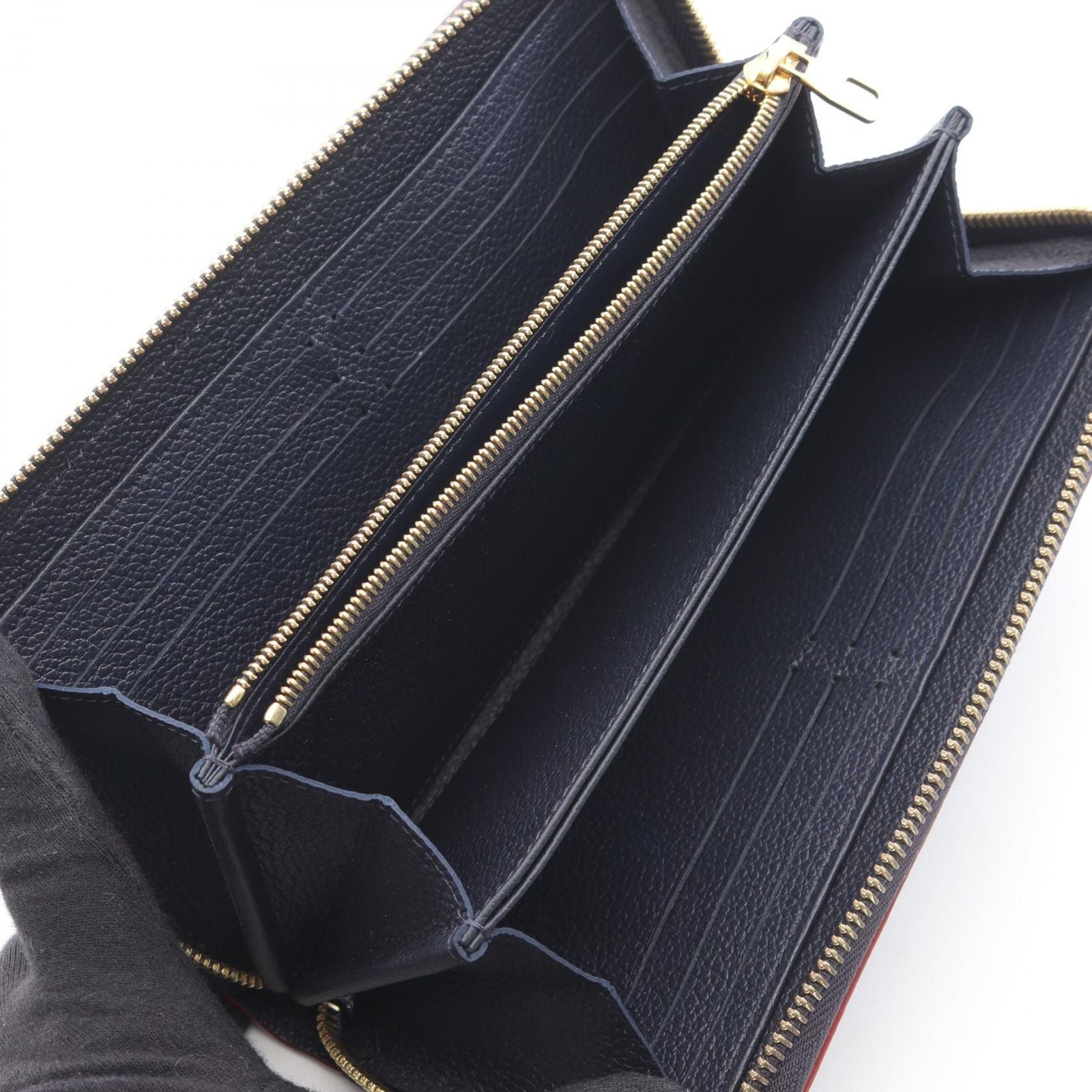 Louis Vuitton Round Wallet Zippy Monogram Empreinte Marine Leather — view 3