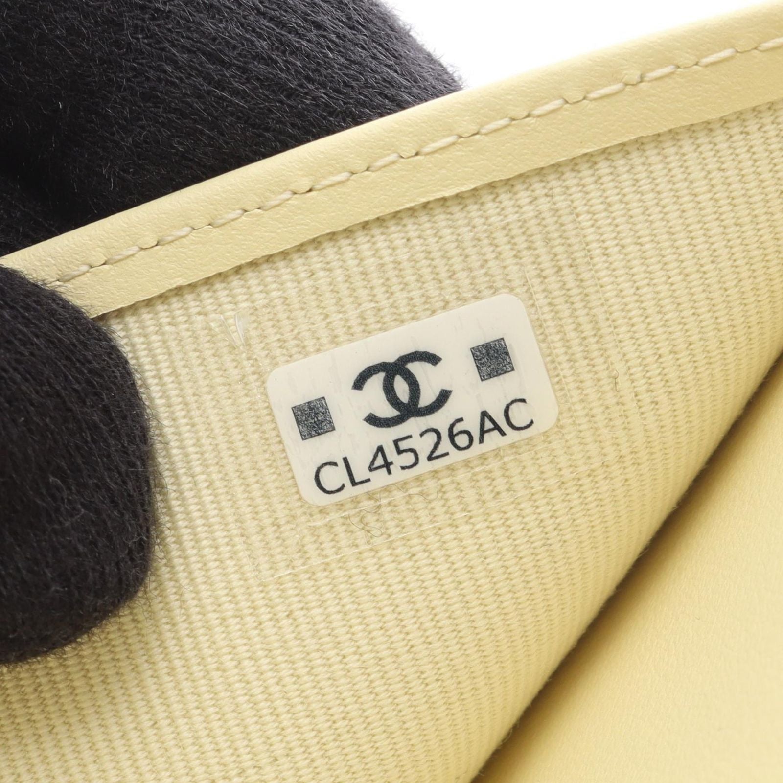 Chanel Trifold Wallet Classic Small Flap Pastel Yellow Caviar Leather Quilted — view 5