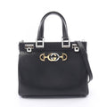 Gucci Handbag Zumi Small 2-Way Top Handle Bag Black Leather